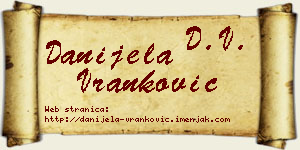Danijela Vranković vizit kartica